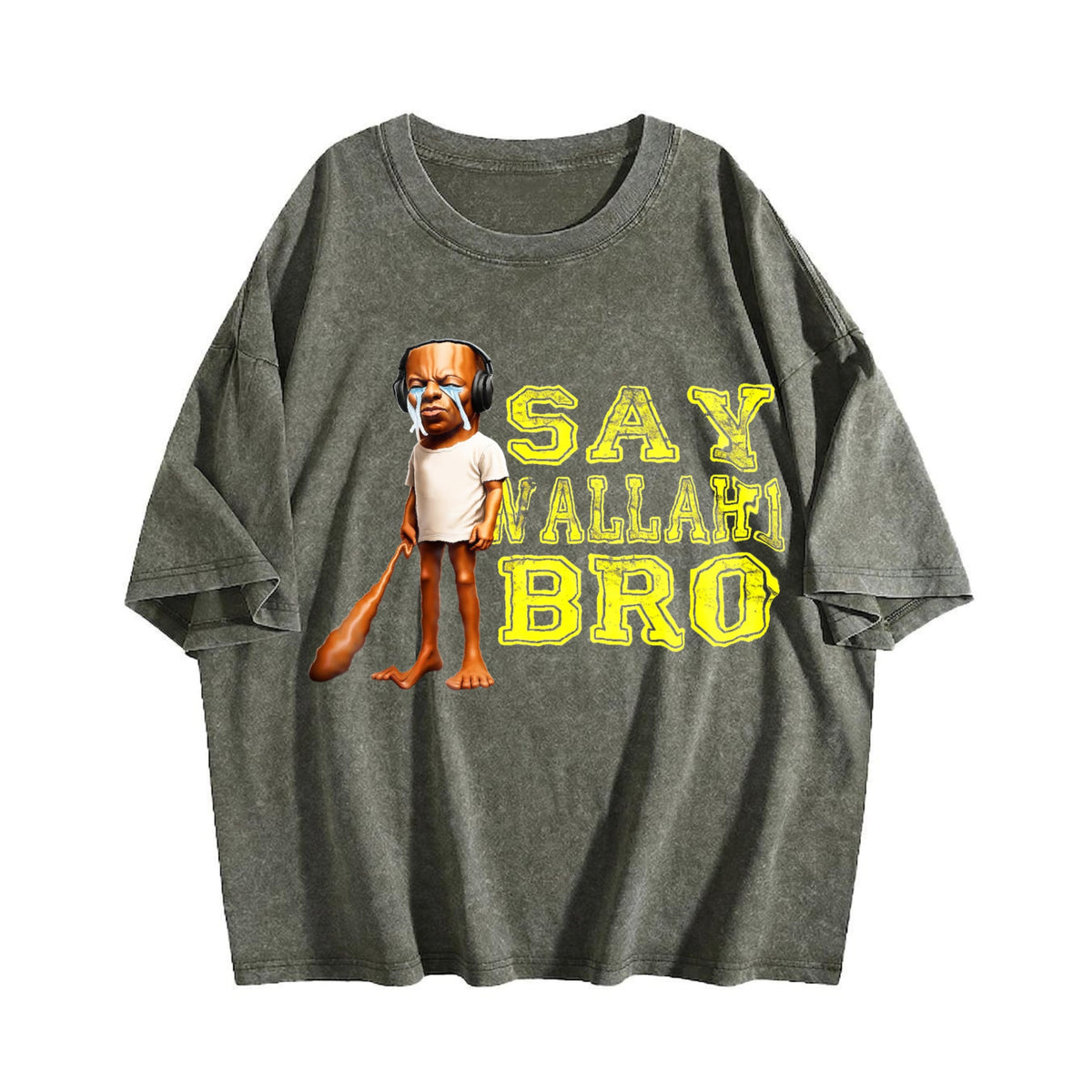 100 Funny Tung Speed Brainrot Say Wallahi Bro Meme Vintage product image 4