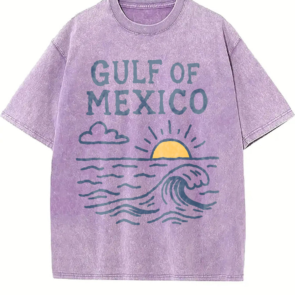 Gulf Of Mexico Sunset Waves Vintage Washed T-Shirt product image 6