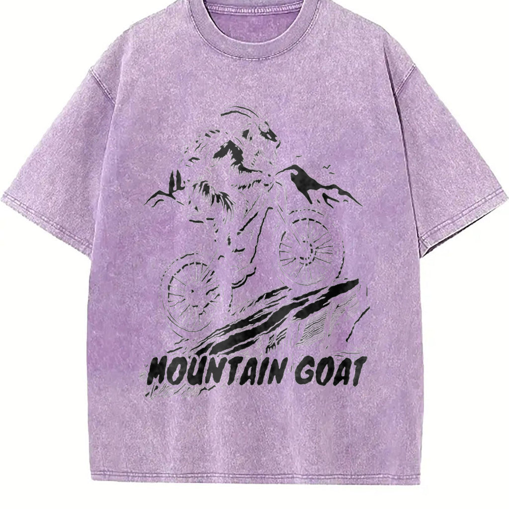 Funny Mountain Goat 90s Vintage Washed T-Shirt product image 6