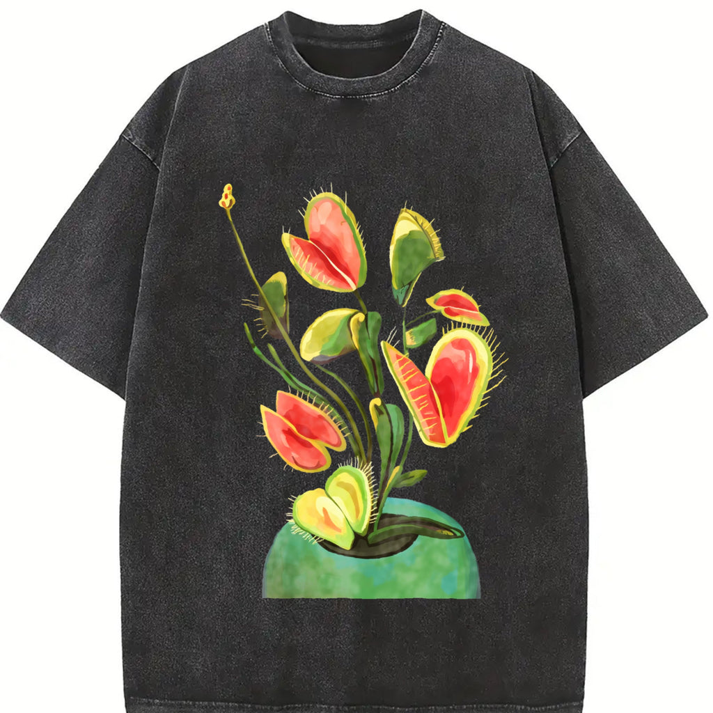 Show With A Hibiscus Flower Vintage Washed T-Shirt product image 2