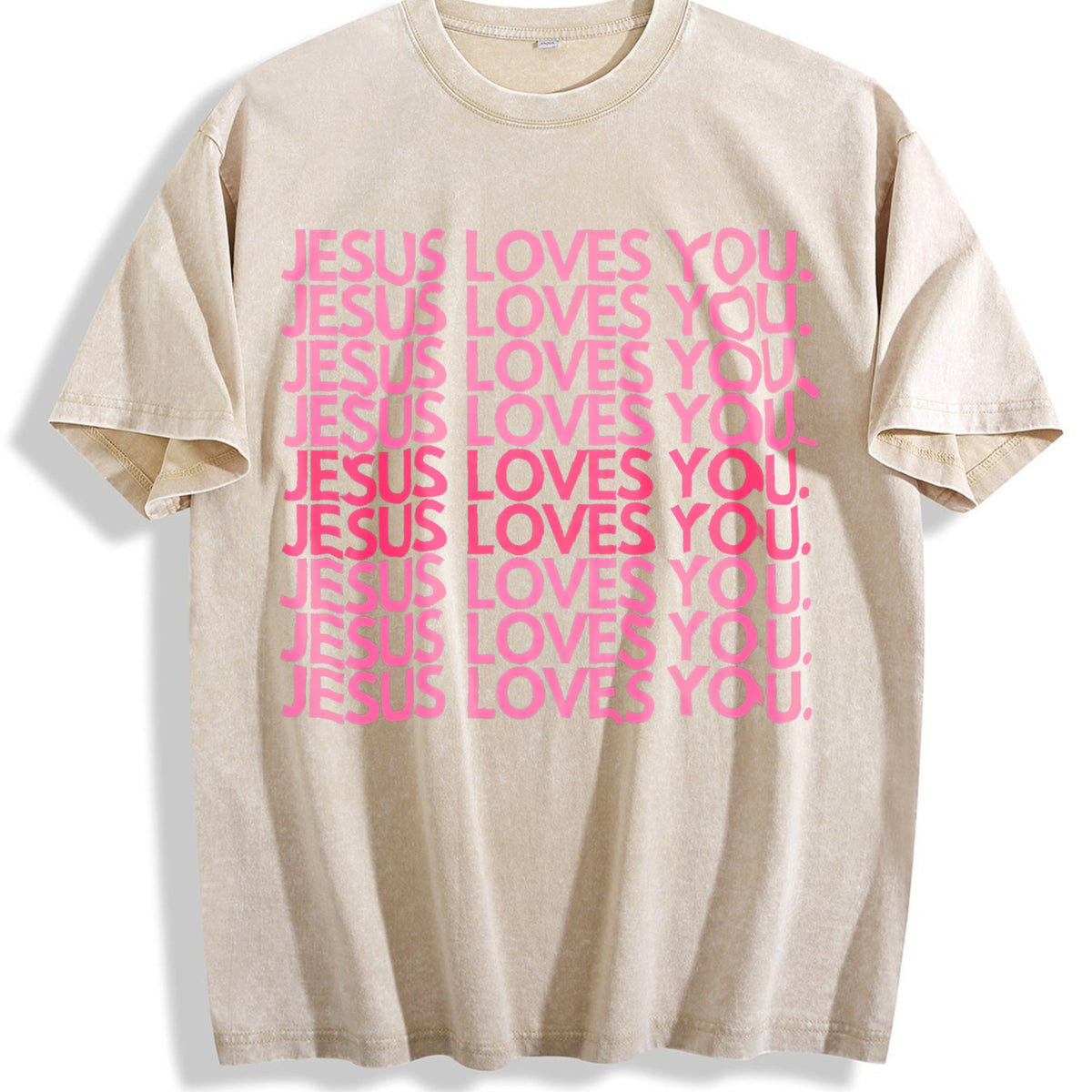 Jesus Loves You Pink Christian Faith Religious Quote product image 1