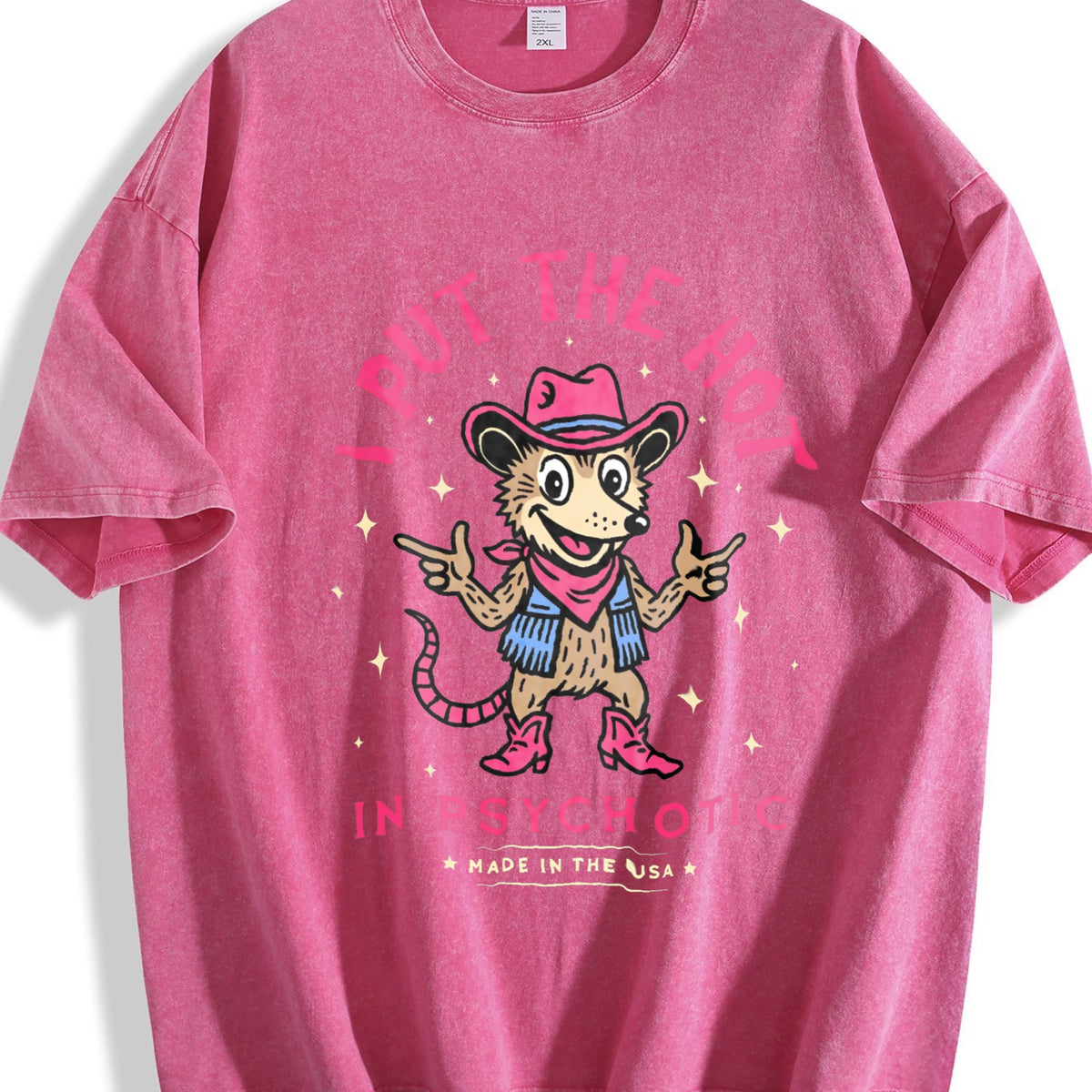 I Put The Hot In Psychotic Funny Cowboy Opossum Vintage product image 7