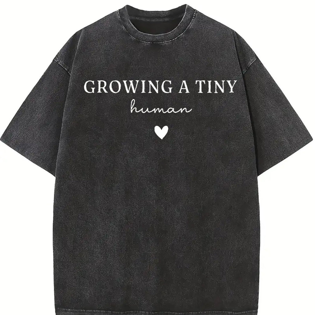 Growing A Tiny Human Soon To Be Mom Vintage Washed T-Shirt product image 2