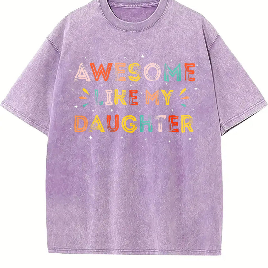 Awesome Like My Daughter Vintage Washed T-Shirt product image 6