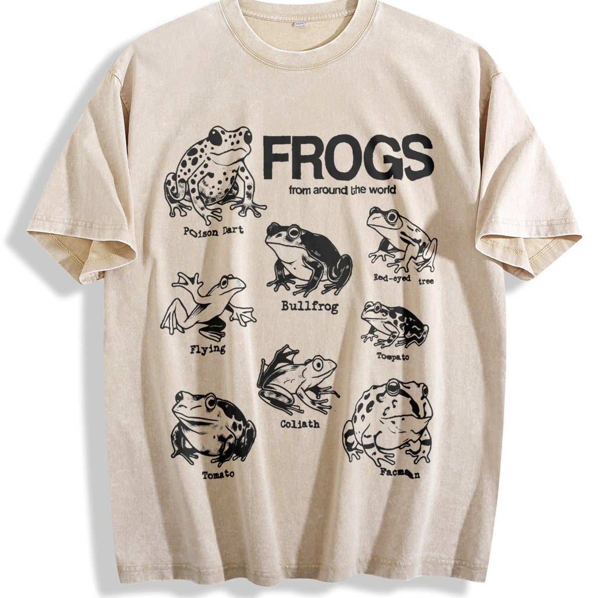 Frogs Around The World Vintage Washed T-Shirt product image 1
