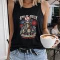 4th Of July Skeleton Women's Tank Top