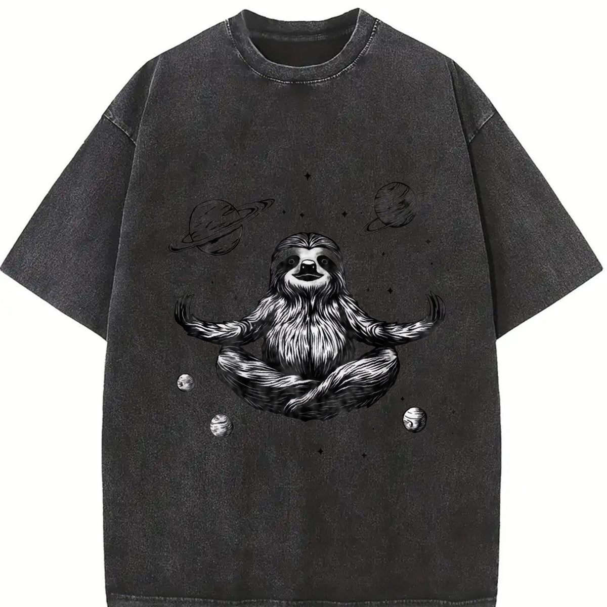 Funny Sloth In A Zen Meditation Vintage Washed T-Shirt product image 2