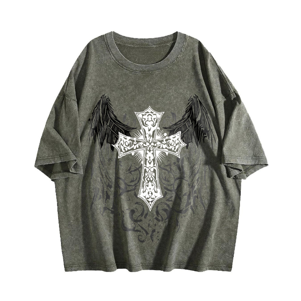 Gothic Lover + Ornate Angel Wing Cross + Sand- Feel Vintage product image 4