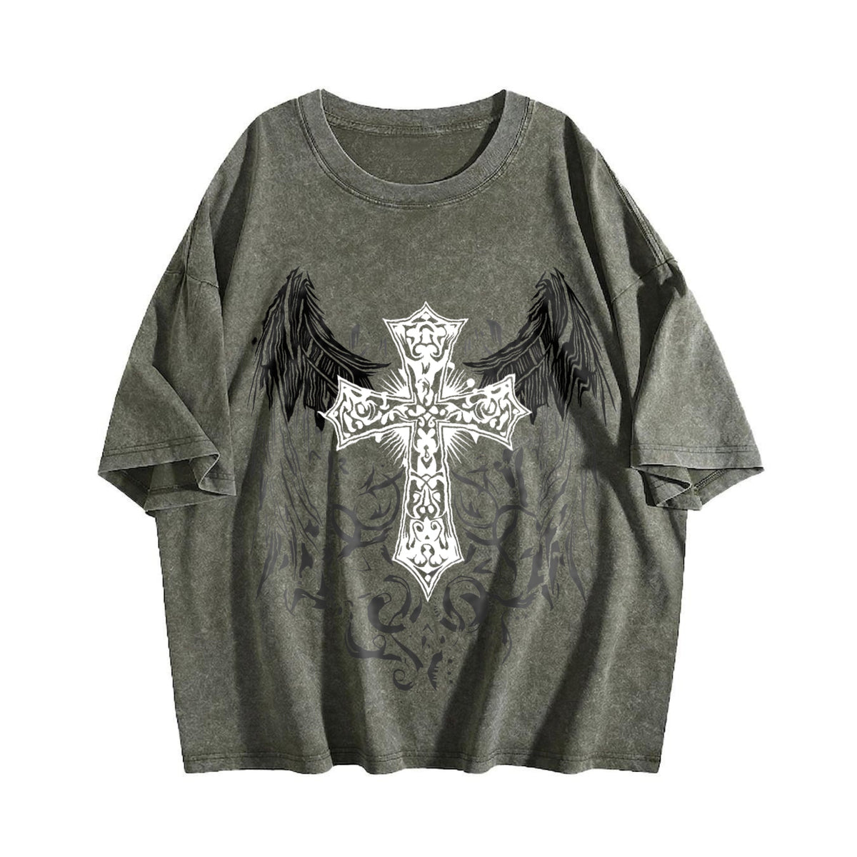 Gothic Lover + Ornate Angel Wing Cross + Sand- Feel Vintage product image 4