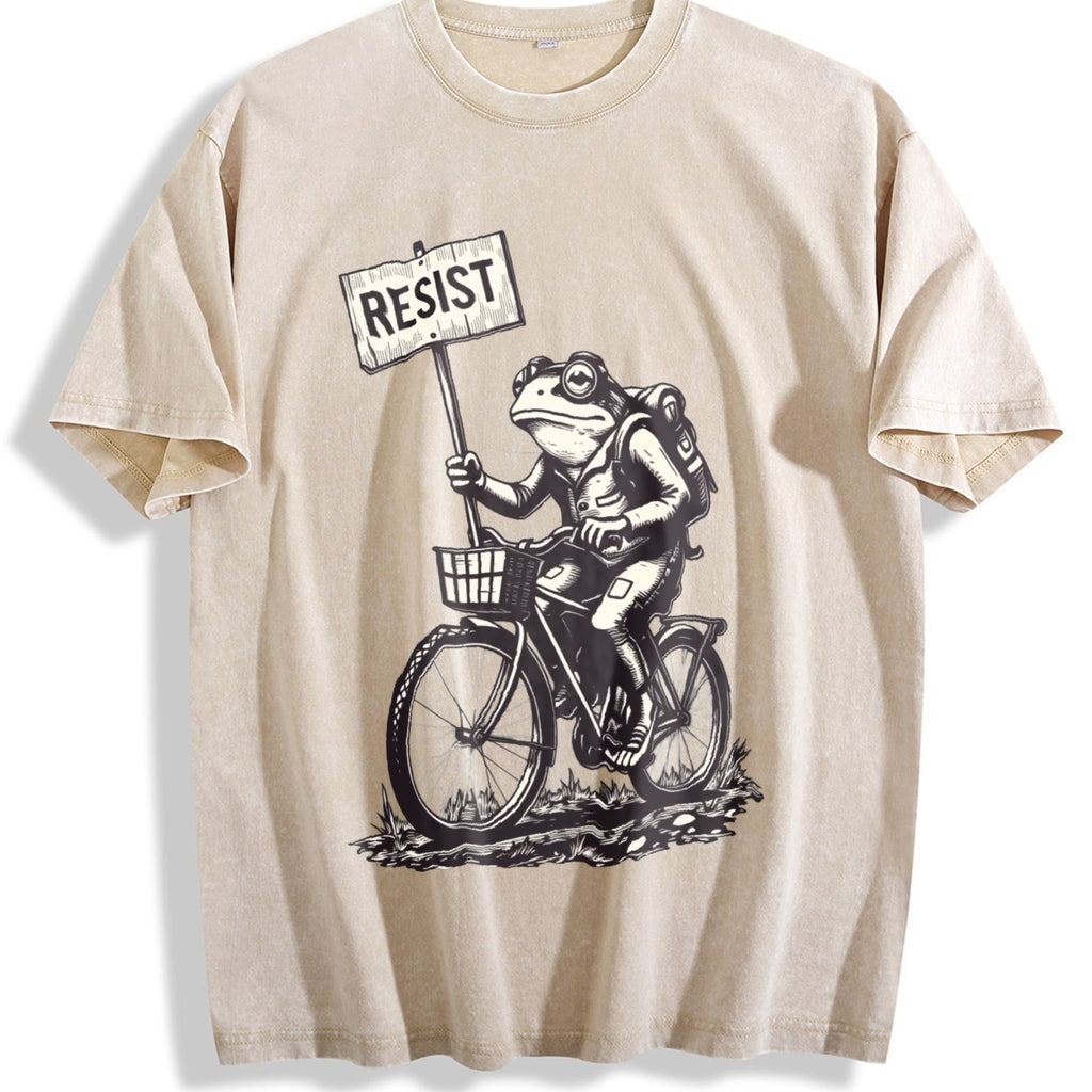 Resist Traveler Frog Vintage Washed T-Shirt product image 1