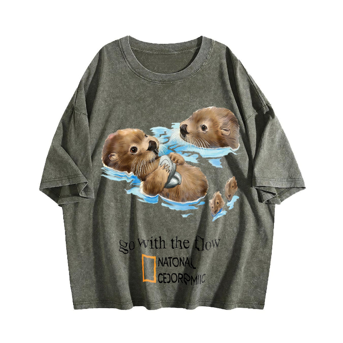 Otter Go With The Flow Vintage Washed T-Shirt product image 4