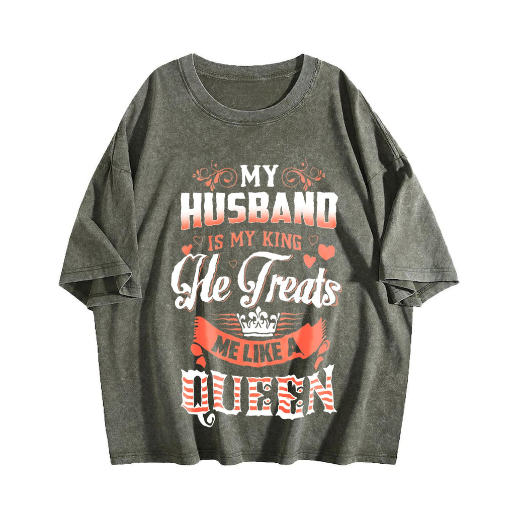 Funny Daughter Wife Slogan Vintage Washed T-Shirt product image 4