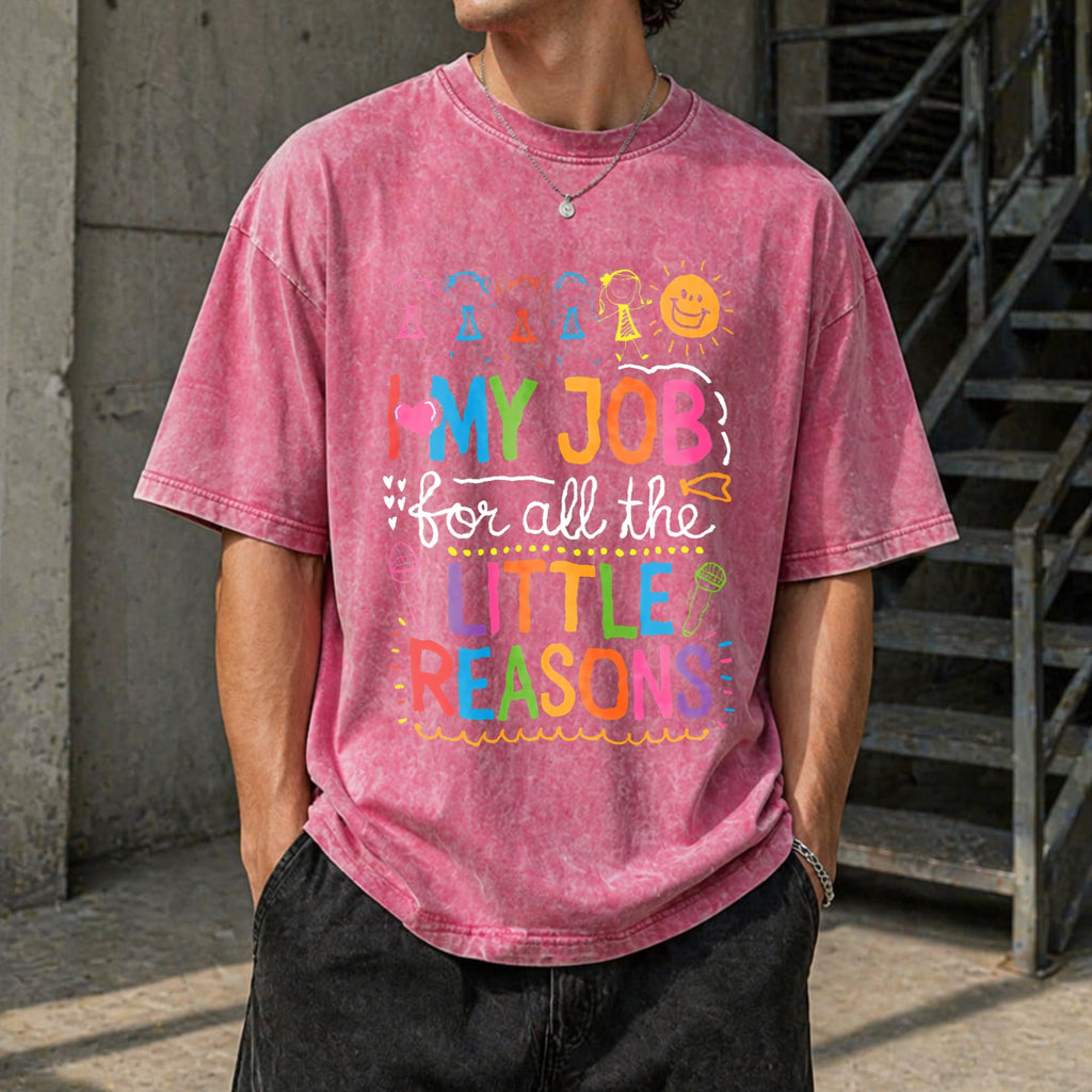 Preschool Teacher With Quote Vintage Washed T-Shirt product image 14