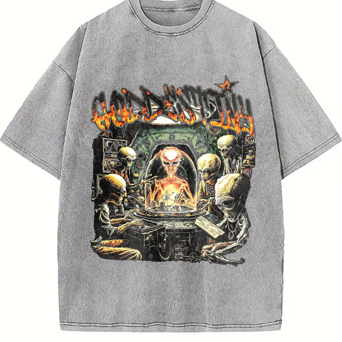 Dual-sided Alien Spaceship No Guts No Human Flame Vintage product image 5