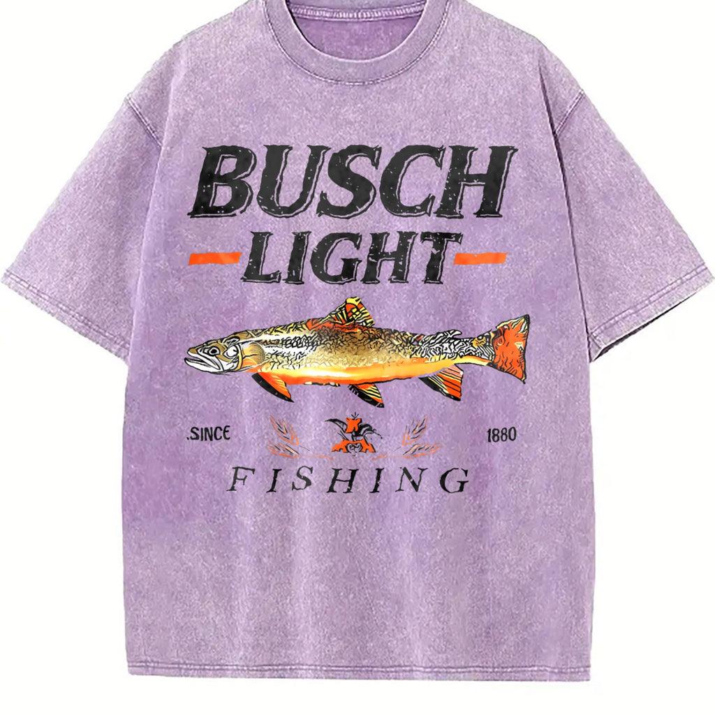 Busch Light Trout Fishing Vintage Washed T-Shirt product image 6