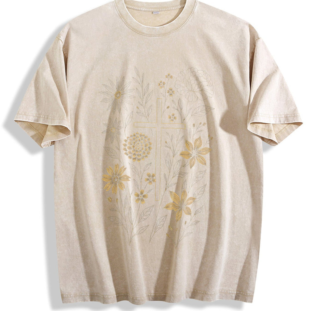 Christian Cross Vintage Washed T-Shirt product image 1