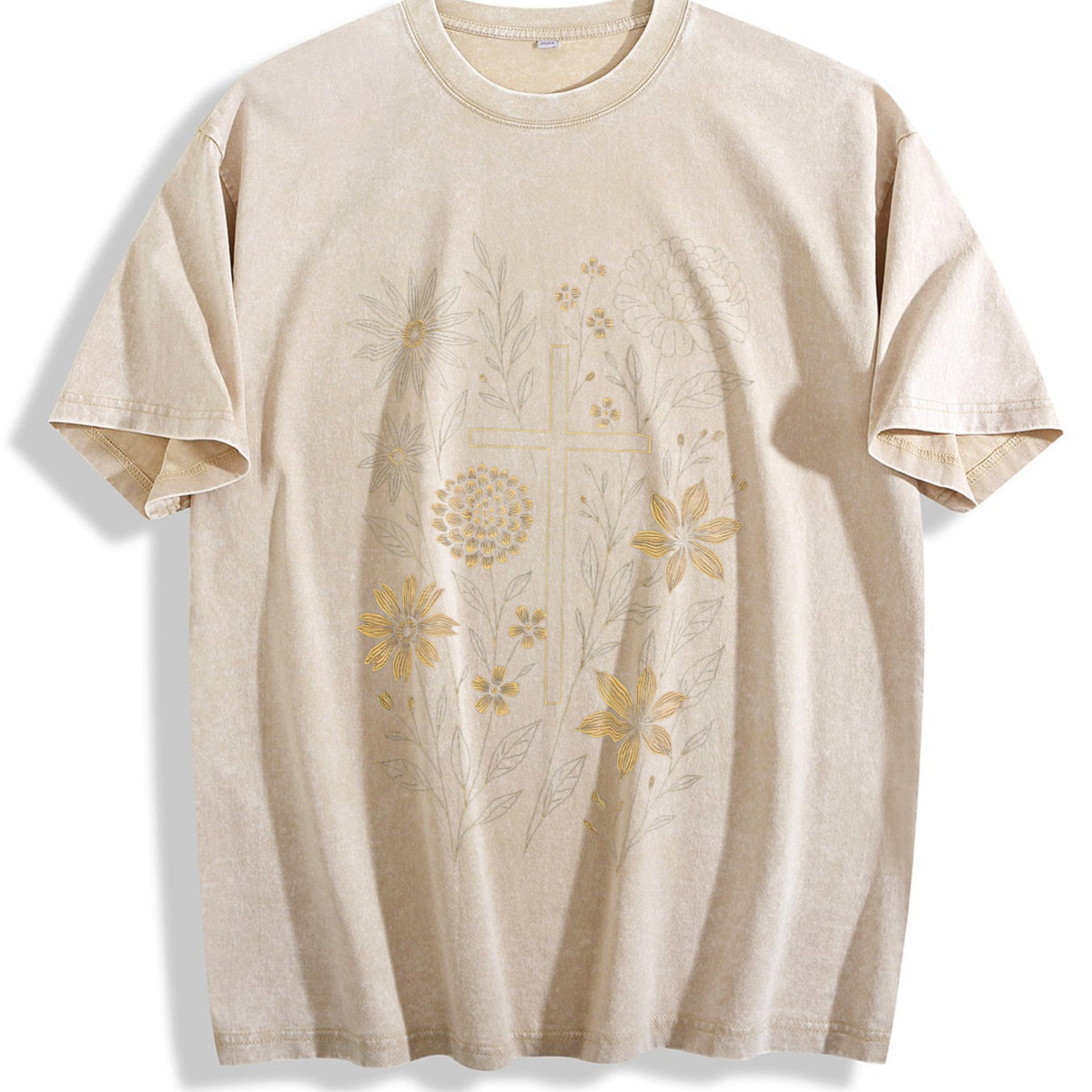 Christian Cross Vintage Washed T-Shirt product image 1