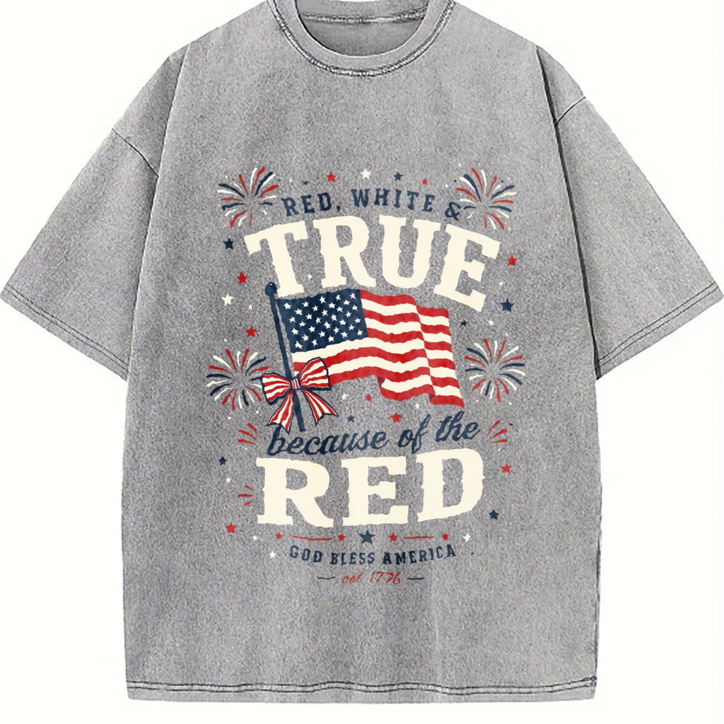 4th Of July - Red White True Because Patriotic Military product image 5