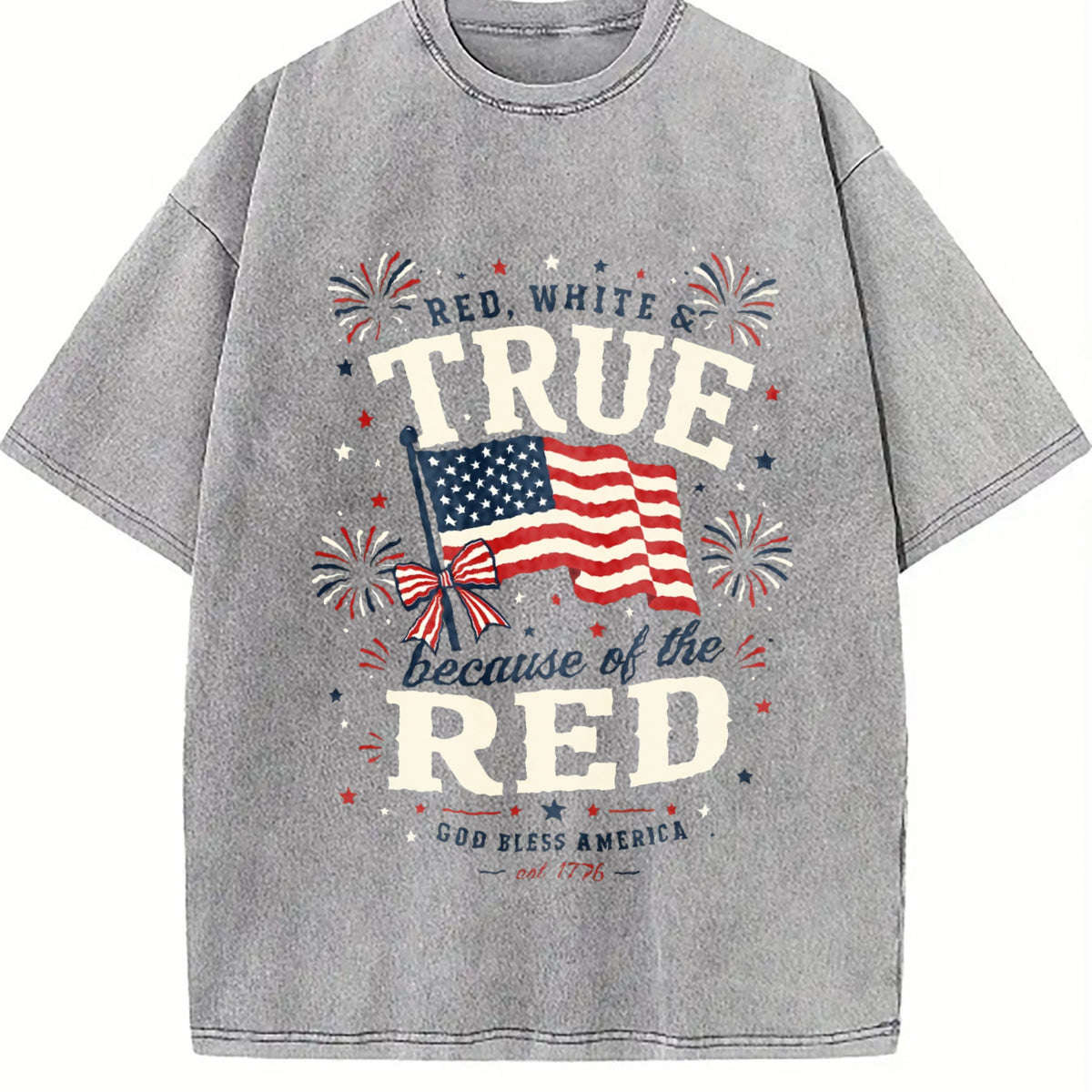 4th Of July - Red White True Because Patriotic Military product image 5