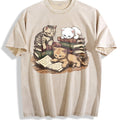 Kittens Reading Books Vintage Washed T-Shirt product image 1