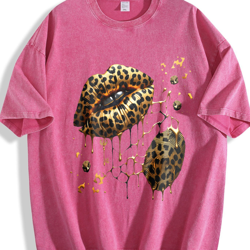 Explorer Statement With Leopard Lips And Golden Drips product image 7