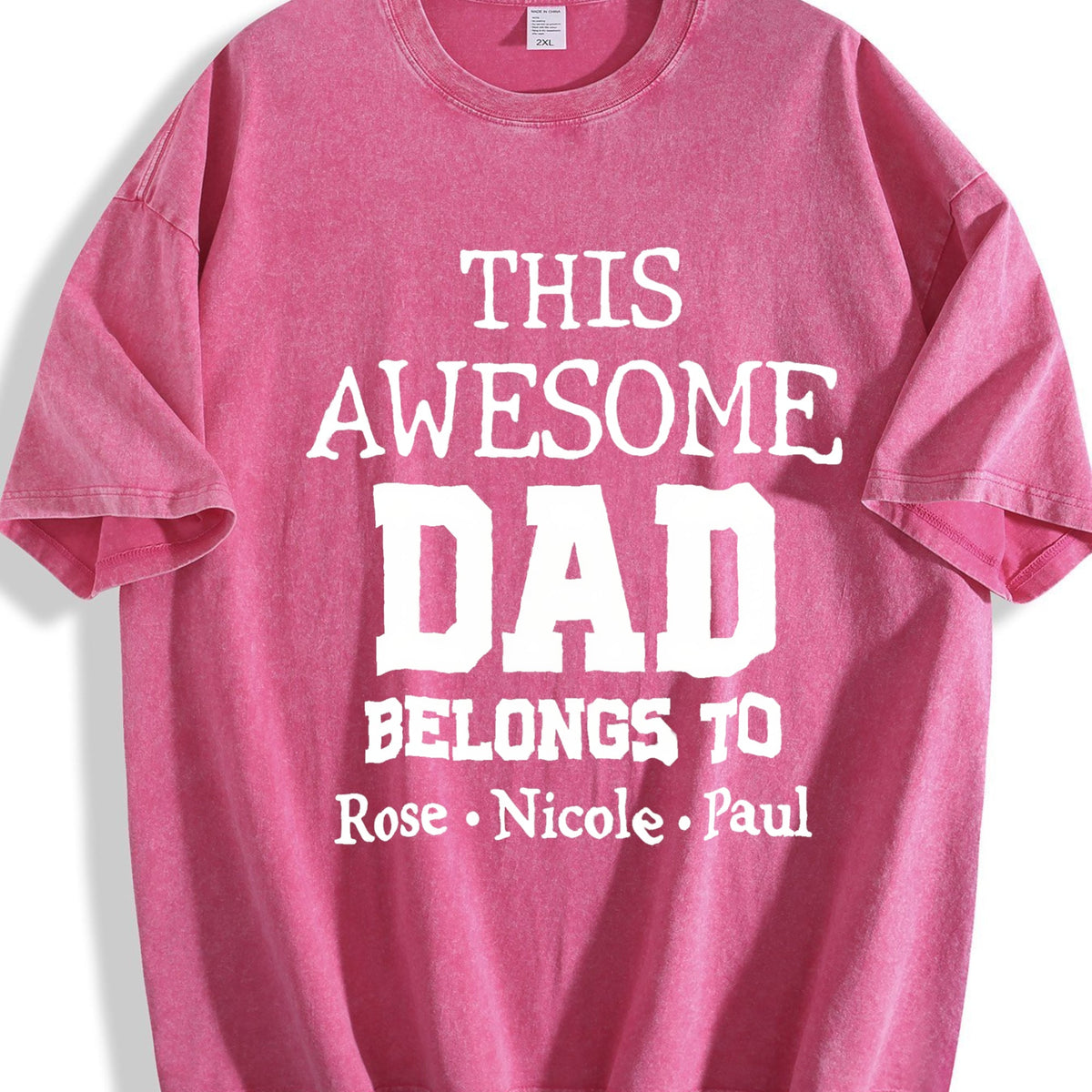 This Awesome Dad Belongs To Vintage Washed T-Shirt product image 7