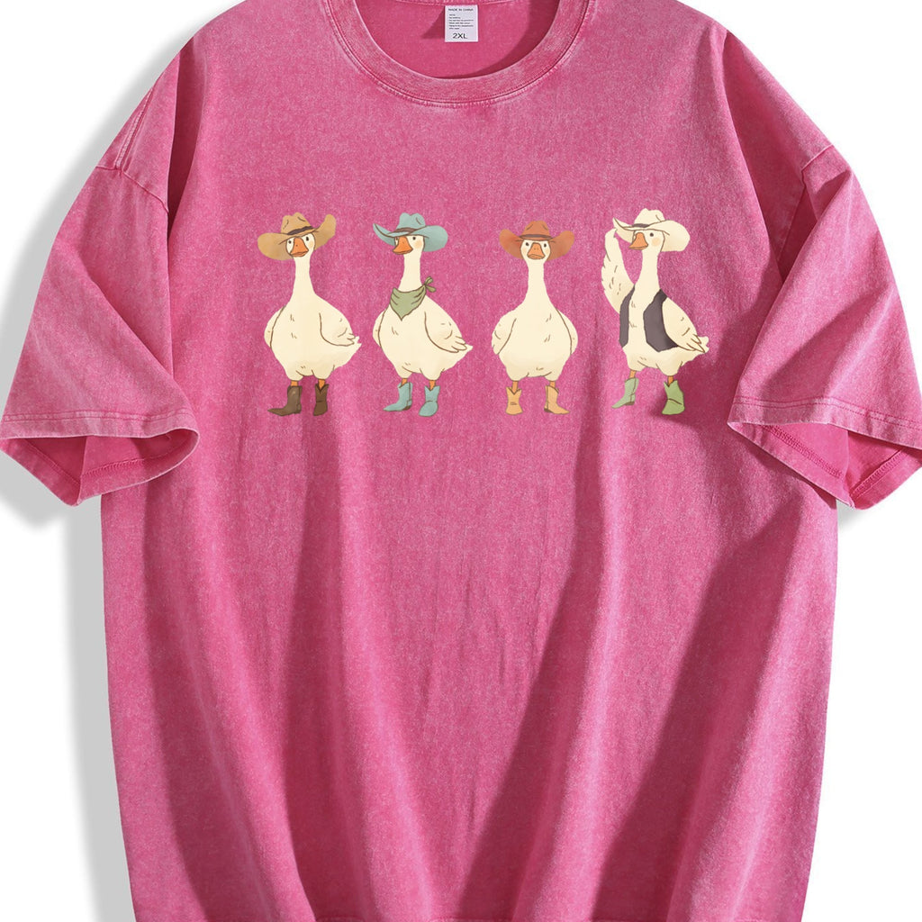 Western Cowboy Goose Lineup Vintage Washed T-Shirt product image 7