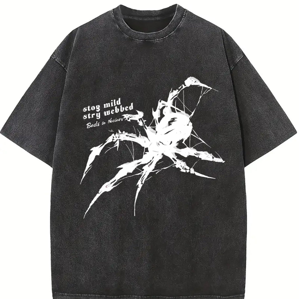 Weaving Future Gothic Spider Vintage Washed T-Shirt product image 2