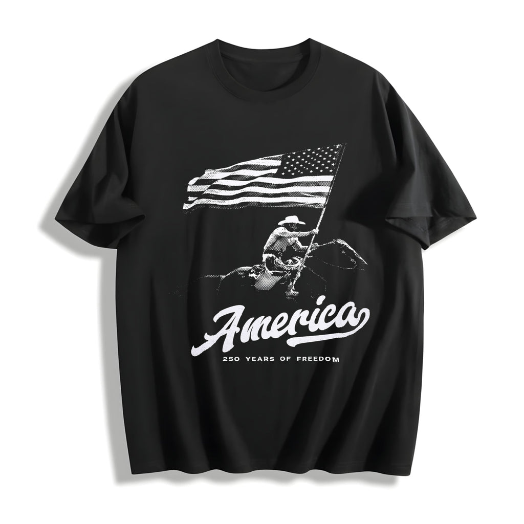 America 250th Anniversary - Patriotic Cowboy Rodeo Cotton product image 1
