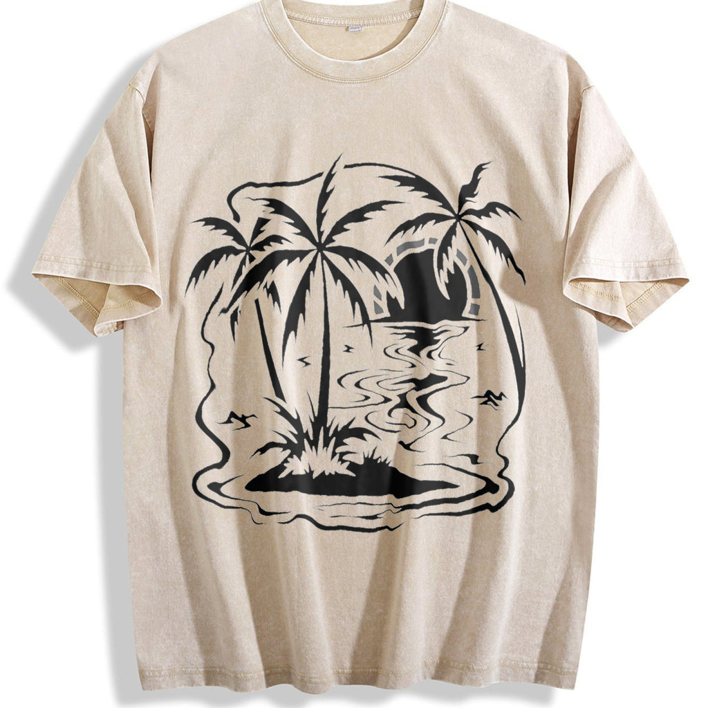 Tropical Palm Trees Vintage Washed T-Shirt product image 1