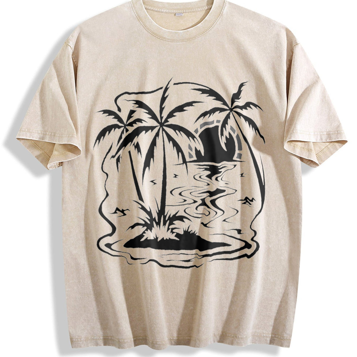 Tropical Palm Trees Vintage Washed T-Shirt product image 1