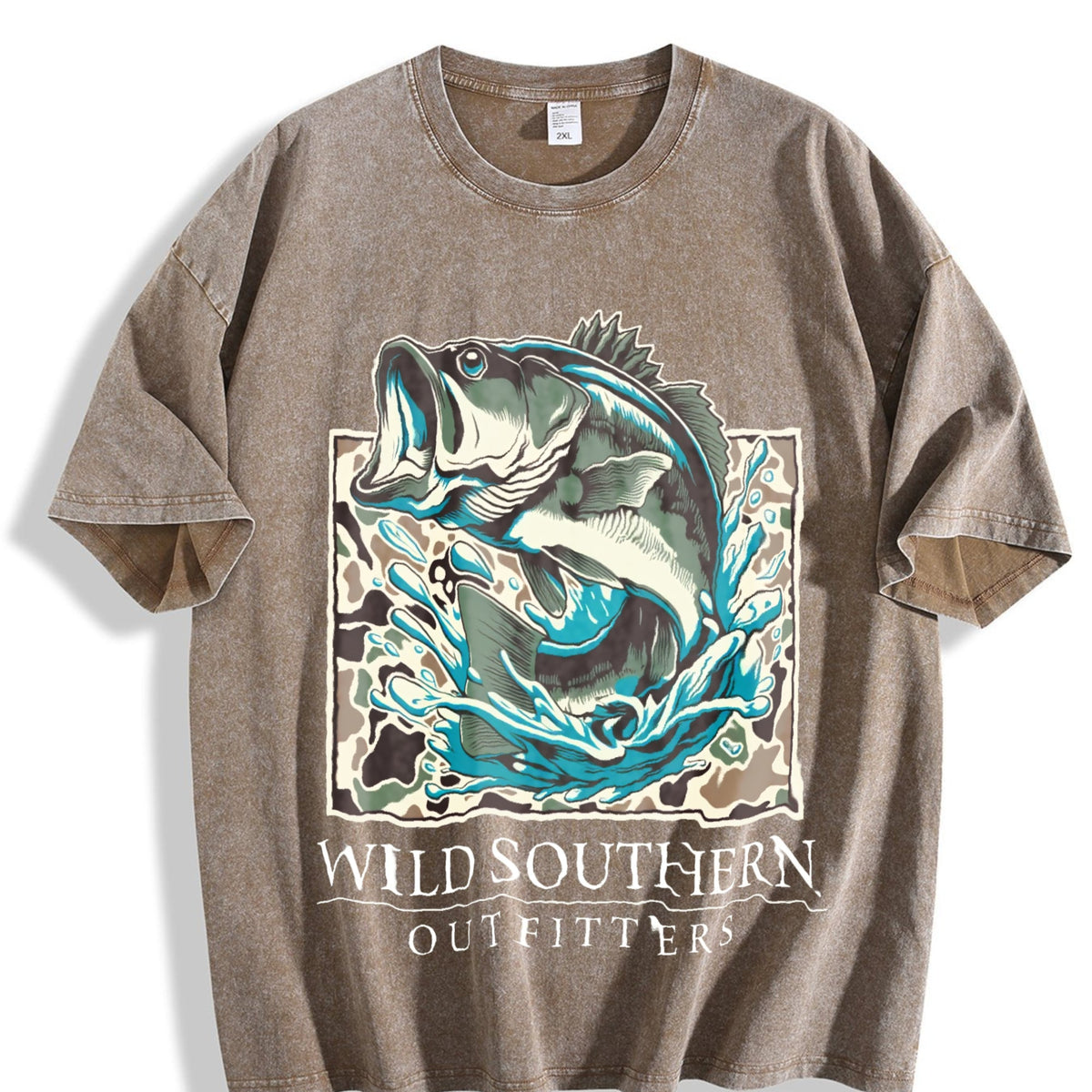 Fishing Bass Vintage Washed T-Shirt product image 3