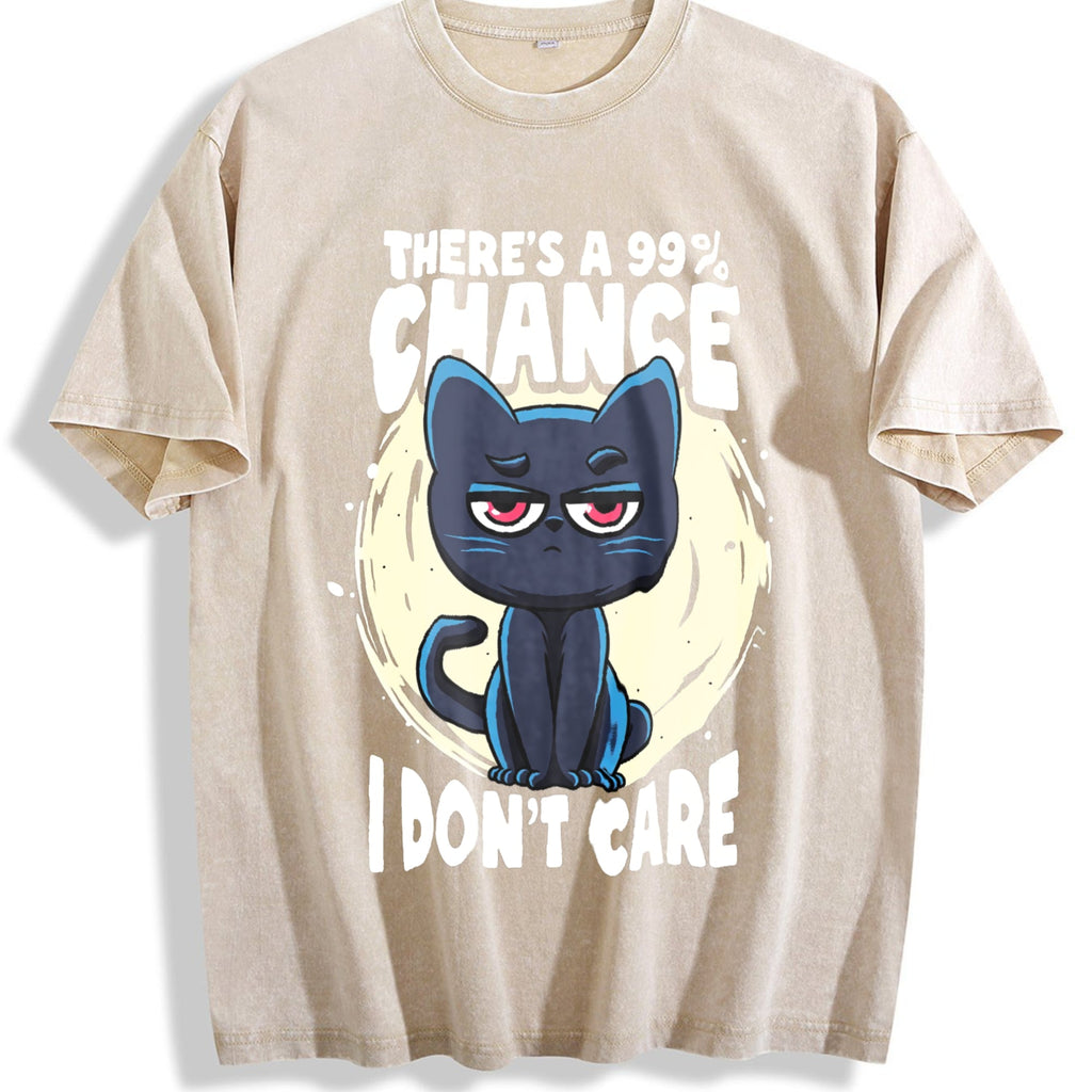 Funny 99 Chance I Don't Care Vintage Washed T-Shirt product image 1
