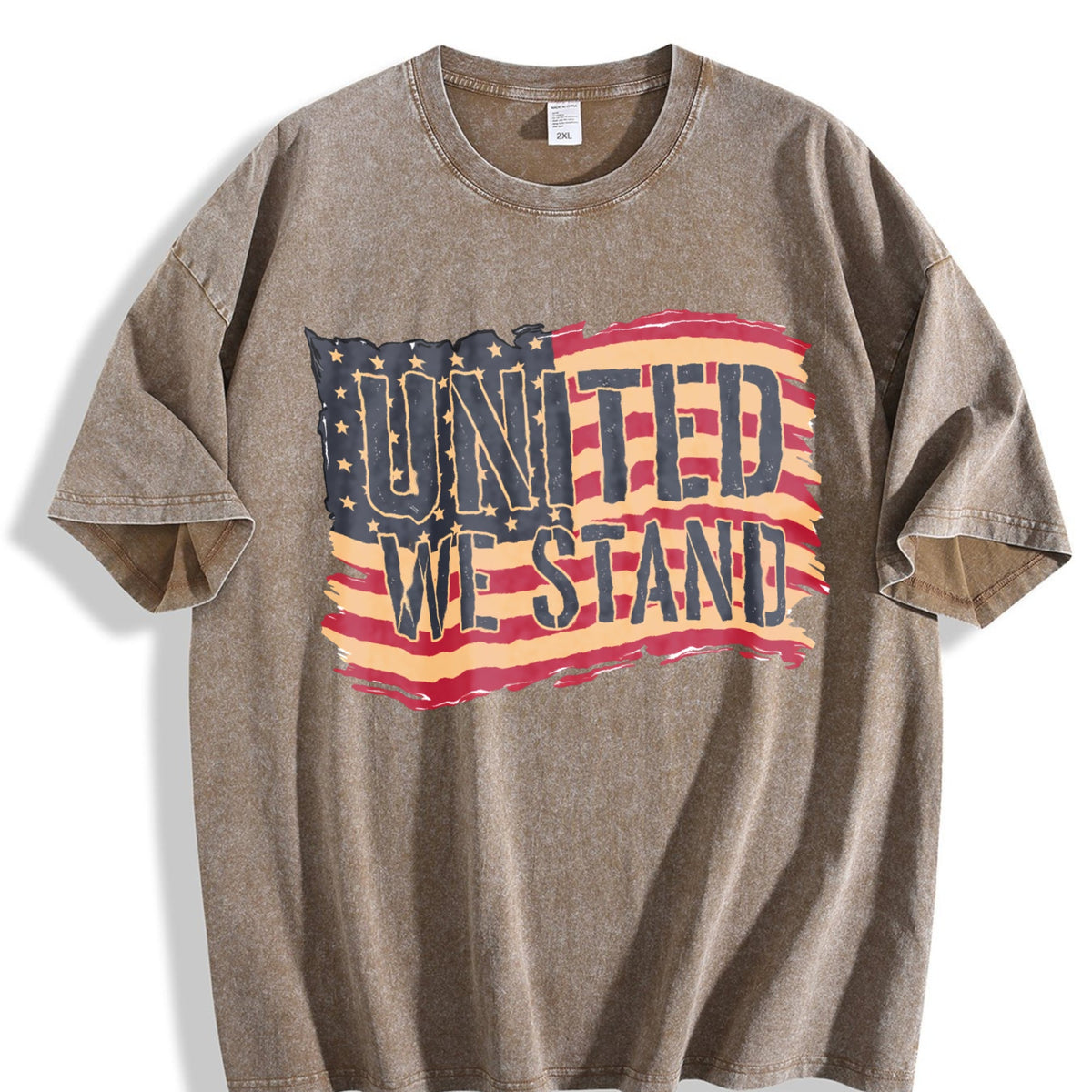 United We Stand American Flag Vintage Washed T-Shirt product image 3