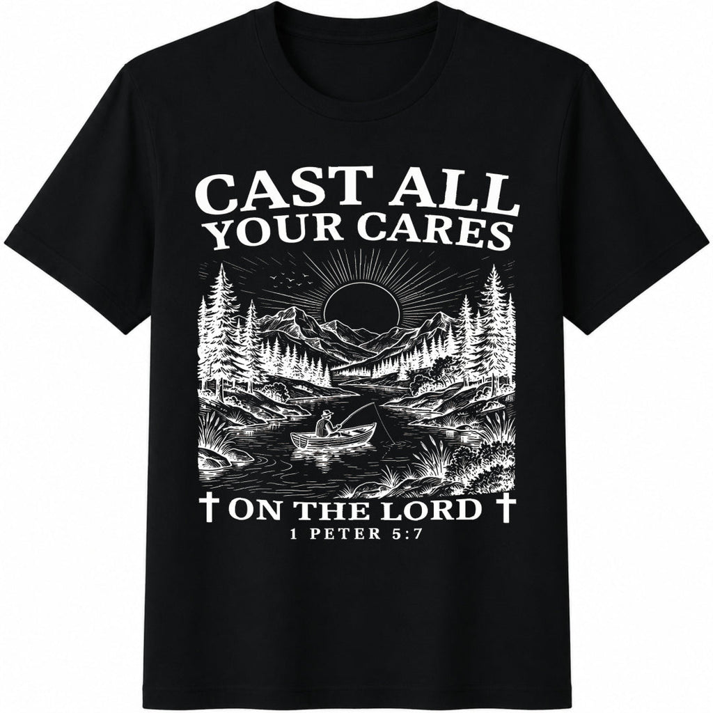 Christian Cast All Your Cares Lord 1 Peter 5:7 Nature River product image 1