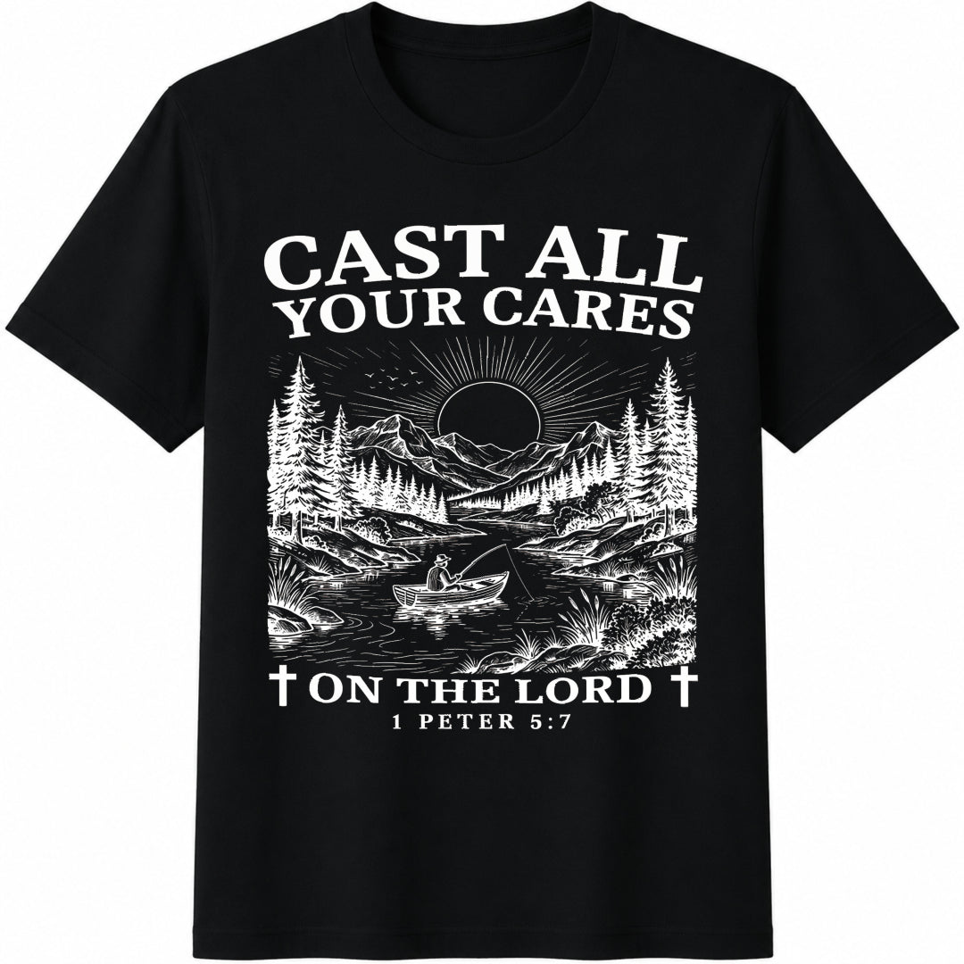 Christian Cast All Your Cares Lord 1 Peter 5:7 Nature River product image 1