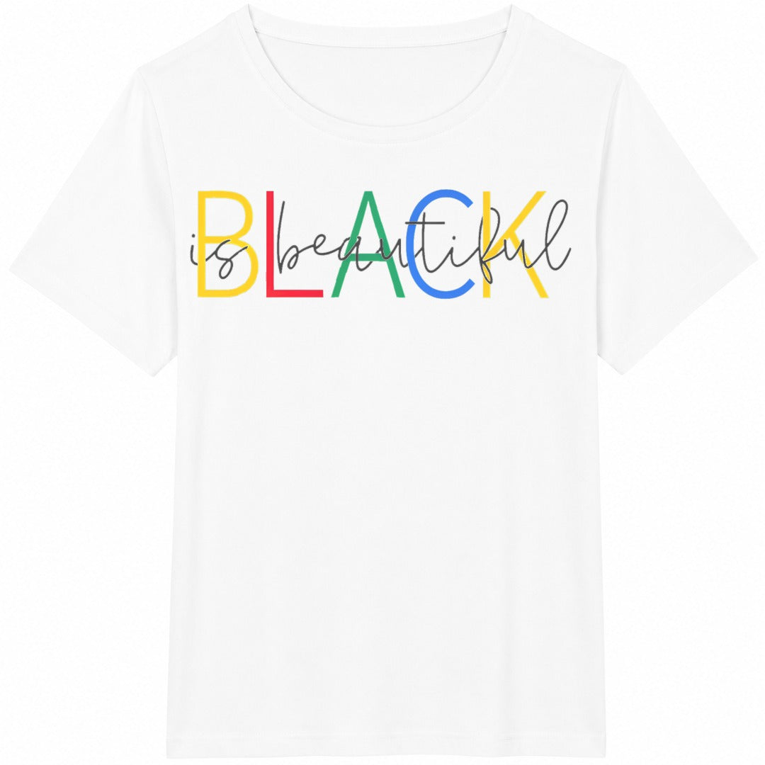 Colorful Black Beauty Letter Cotton T-Shirt product image 2
