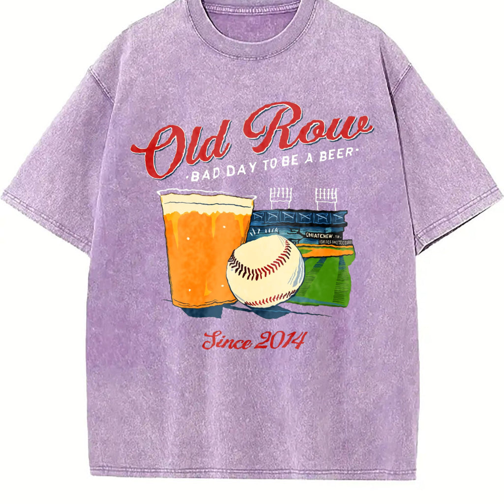Baseball Beer Sports Vintage Washed T-Shirt product image 6