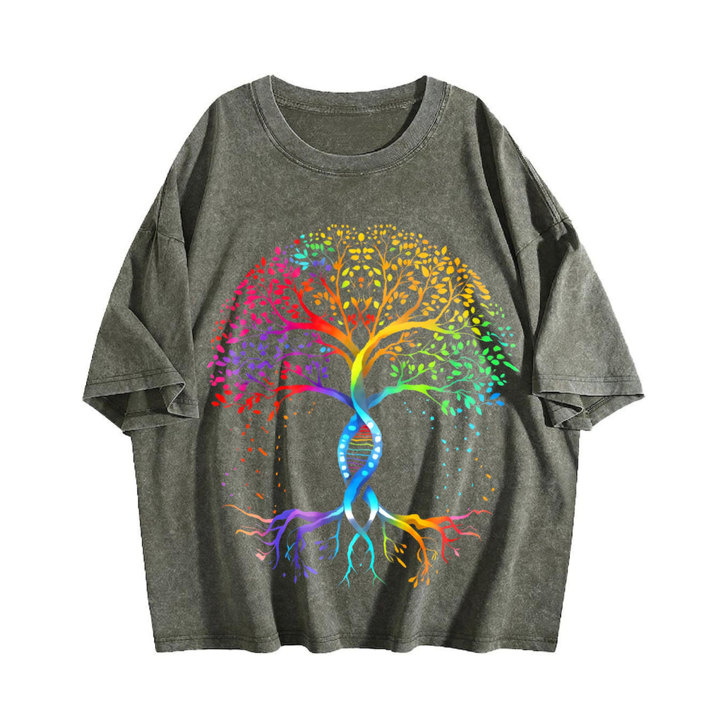 Pride Tree Of Life Bella Canvas Vintage Washed T-Shirt product image 4