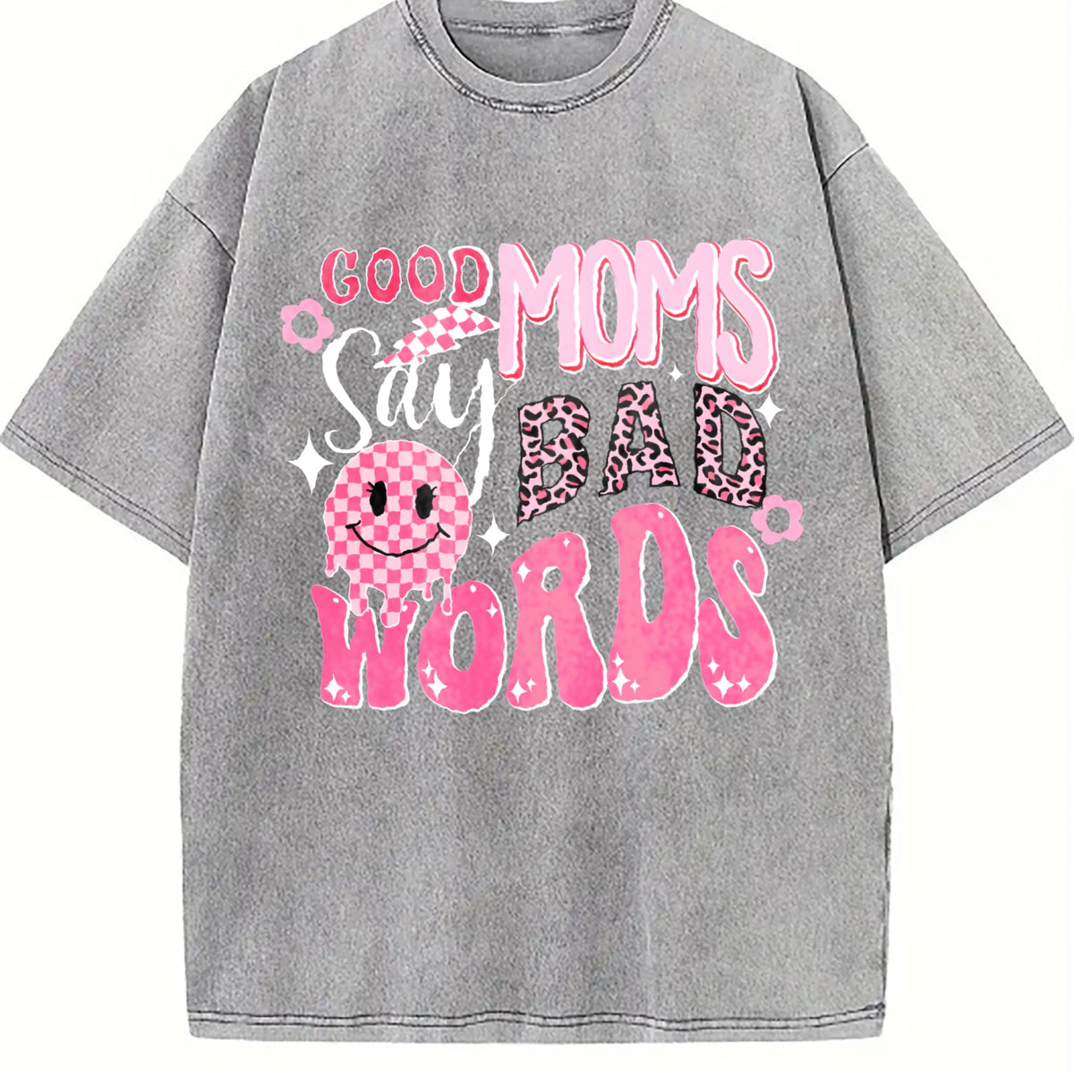 Batik With Mom Humor Vintage Washed T-Shirt product image 5