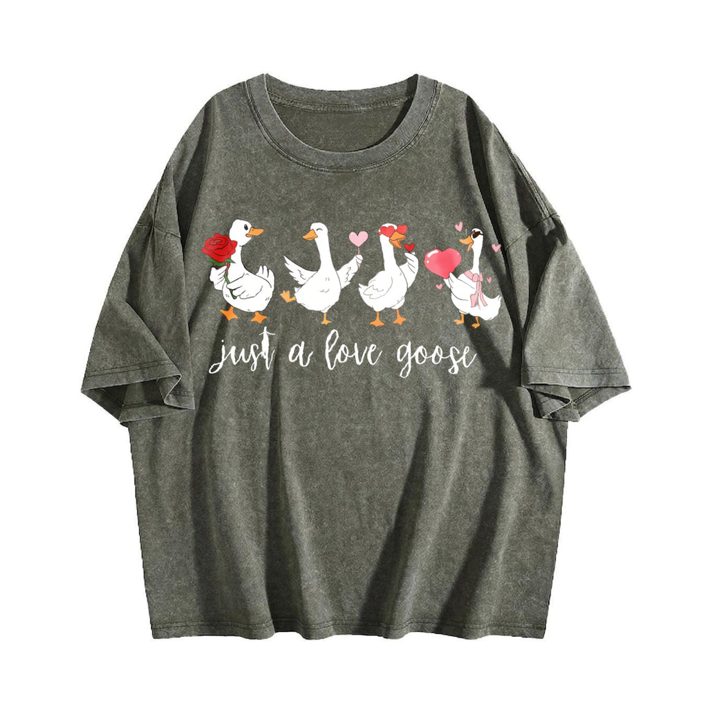 Batik - Humorous Heart Goose Vintage Washed T-Shirt product image 4