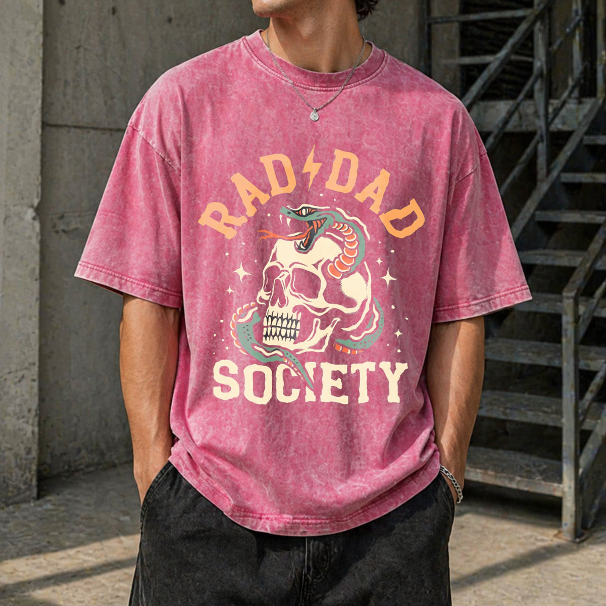 Rad Dad Society Vintage Washed T-Shirt product image 7