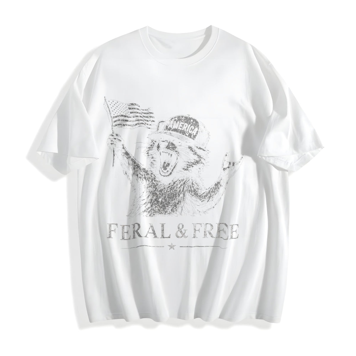 Feral & Free Raccoon Cotton T-Shirt product image 2