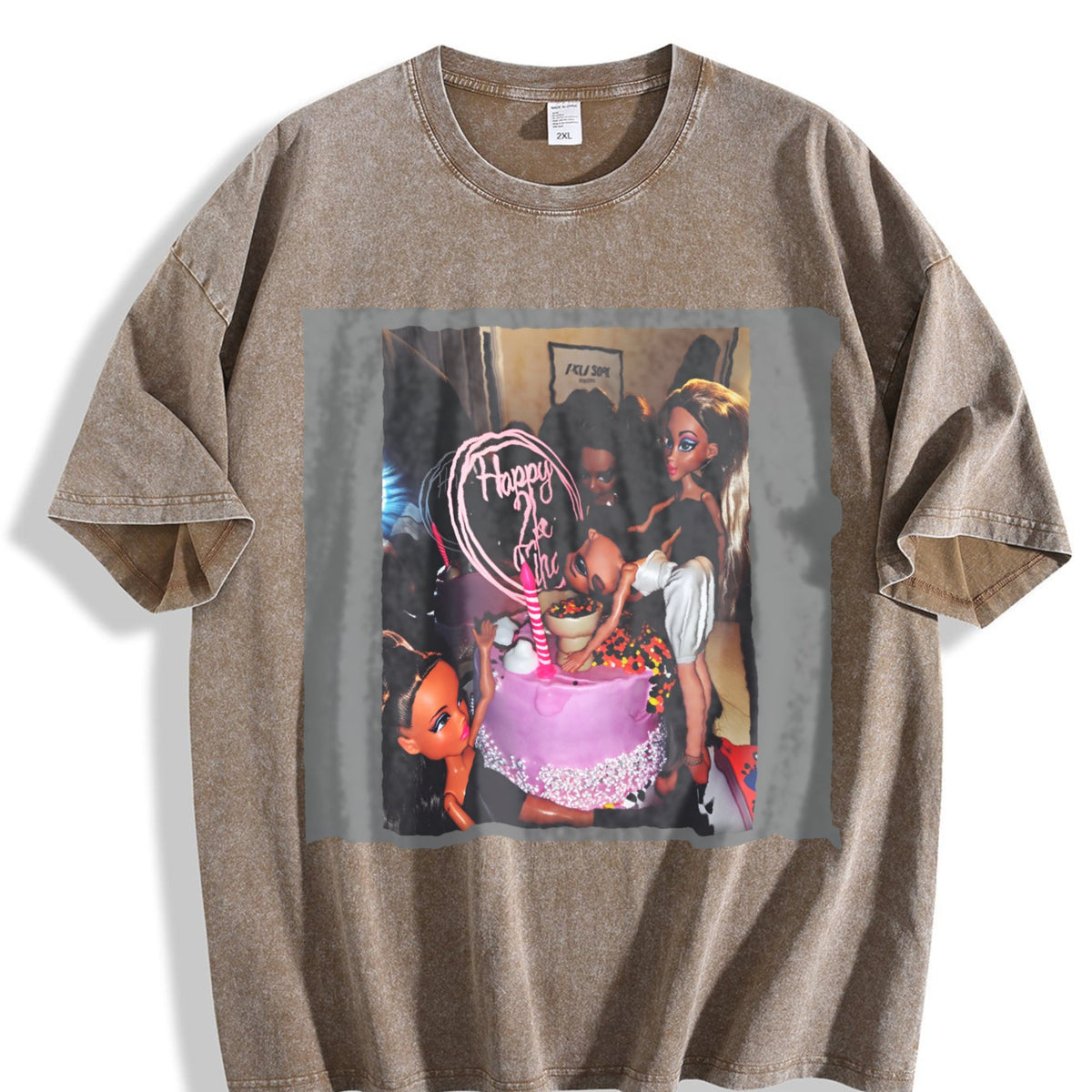 Doll Birthday Party Vintage Washed T-Shirt product image 3