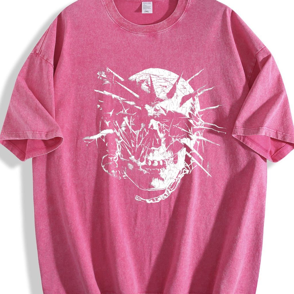 Shattered Thorned Skull Vintage Washed T-Shirt product image 7