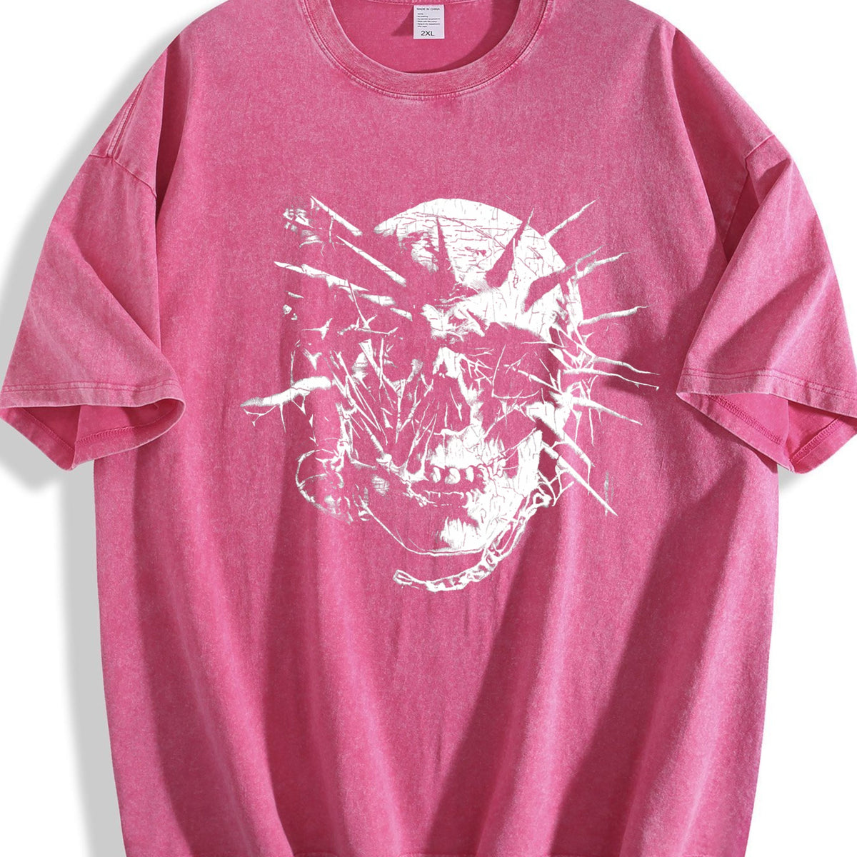 Shattered Thorned Skull Vintage Washed T-Shirt product image 7