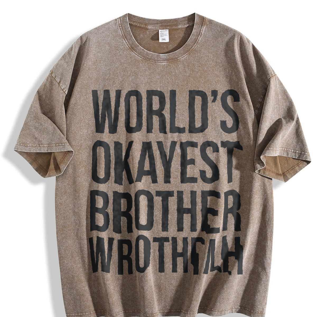 Worlds Okayest Brother Funny Big Sister Idea Vintage Washed product image 3