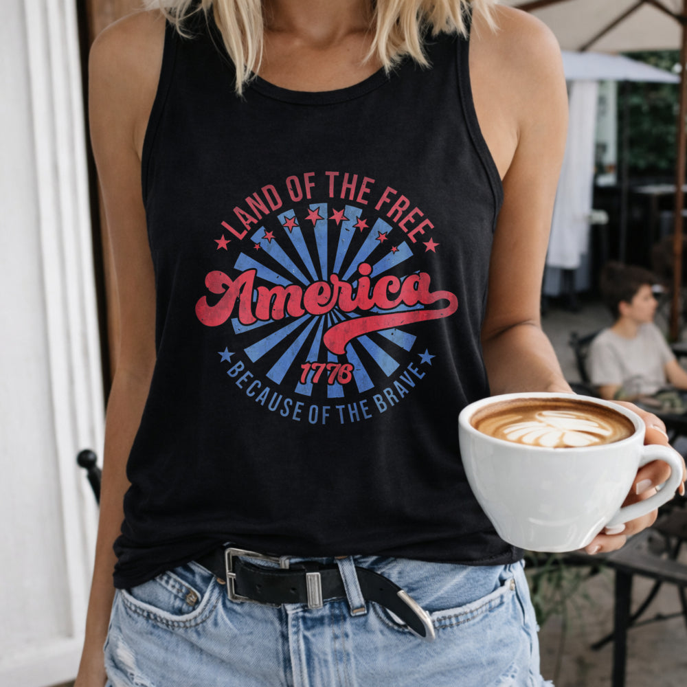 Land Of The Free Because Of The Brave Women's Tank Top