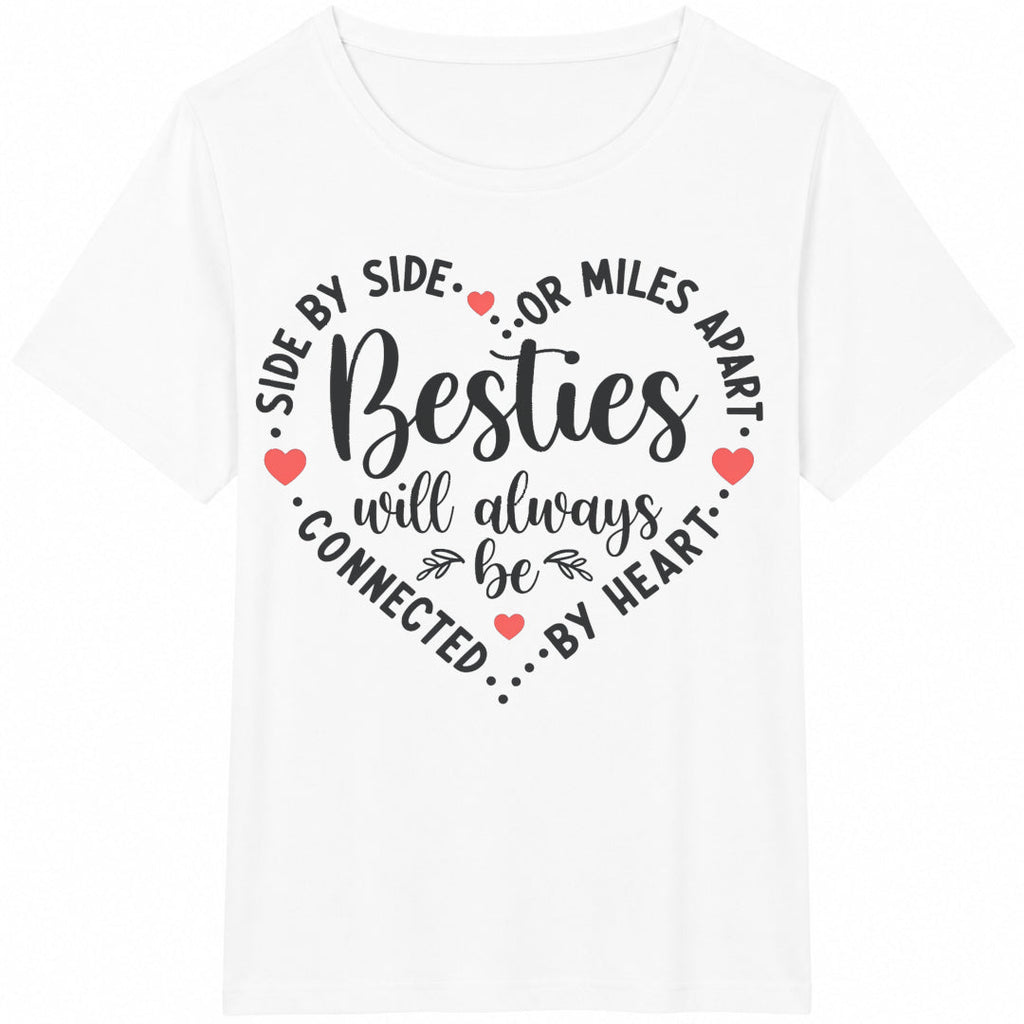 Besties Connected By Heart Cotton T-Shirt product image 2