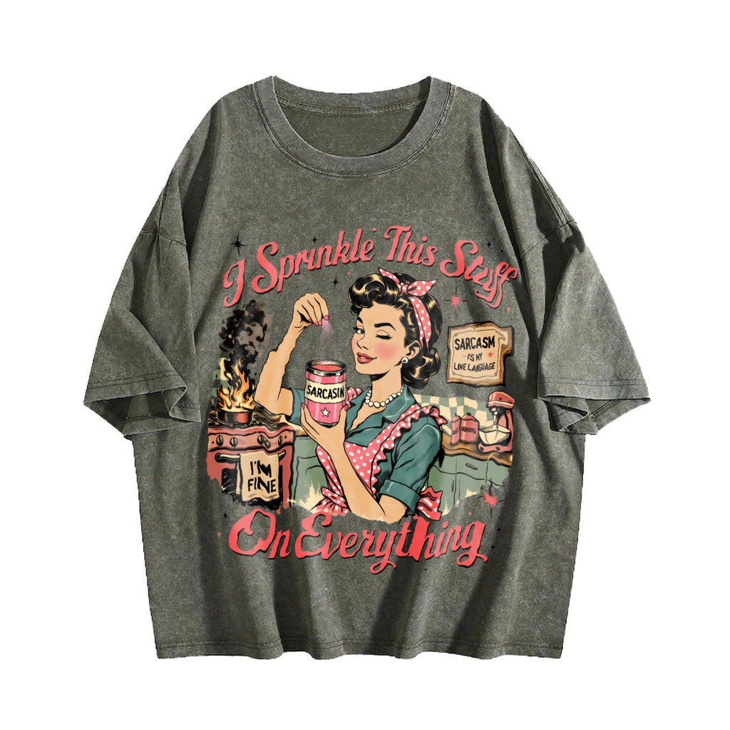 Sarcasm Vintage Washed T-Shirt product image 4